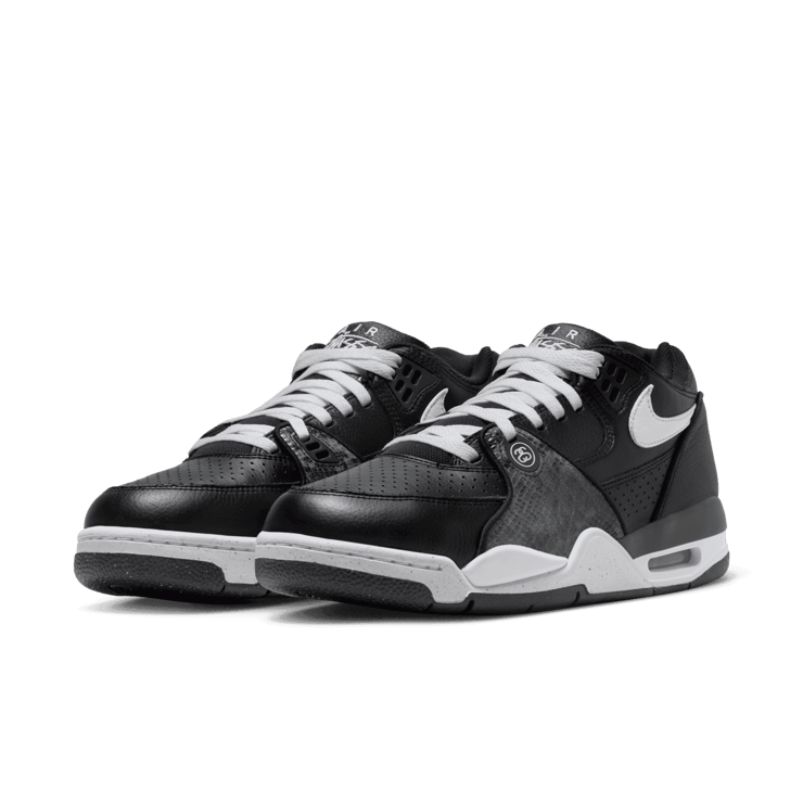 Nike Air Flight 89 Low SP Stussy Black White Angle 2