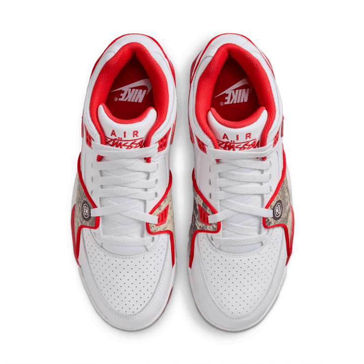 Nike Air Flight 89 Low SP Stussy White Habanero Red Angle 1