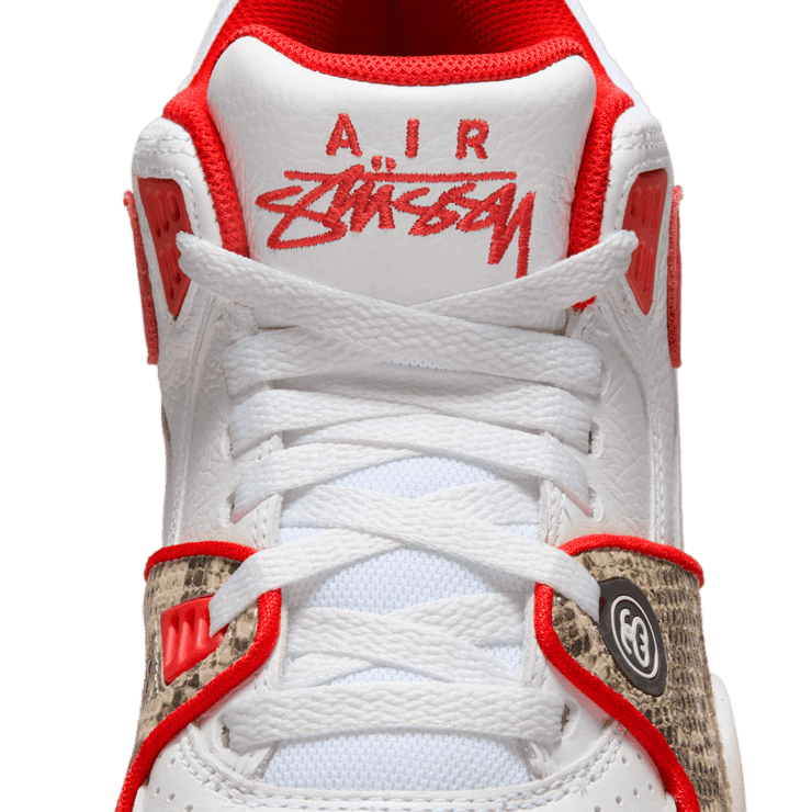 Nike Air Flight 89 Low SP Stussy White Habanero Red Angle 6