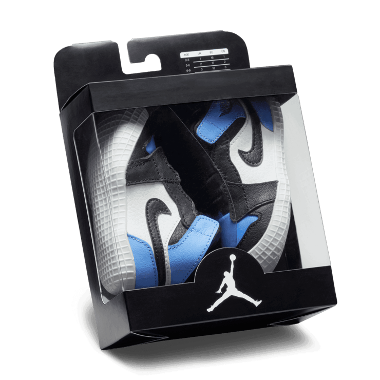 Air Jordan 1 Crib Bootie UNC Toe Angle 6