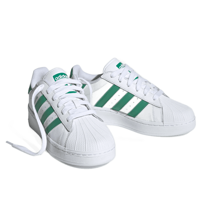 adidas Superstar XLG White Green (W) Angle 2