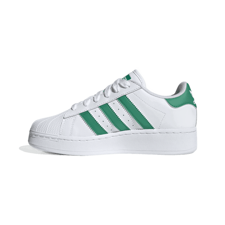 adidas Superstar XLG White Green (W) Angle 4