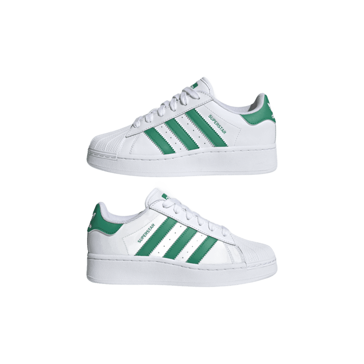 adidas Superstar XLG White Green (W) Angle 5