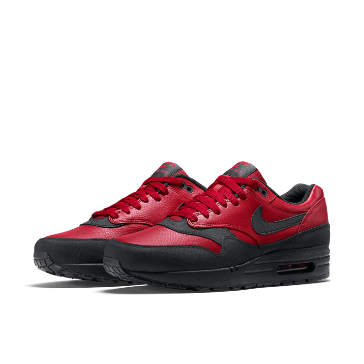 Nike Air Max 1 Ltr Premium Gym Red/Black Angle 2