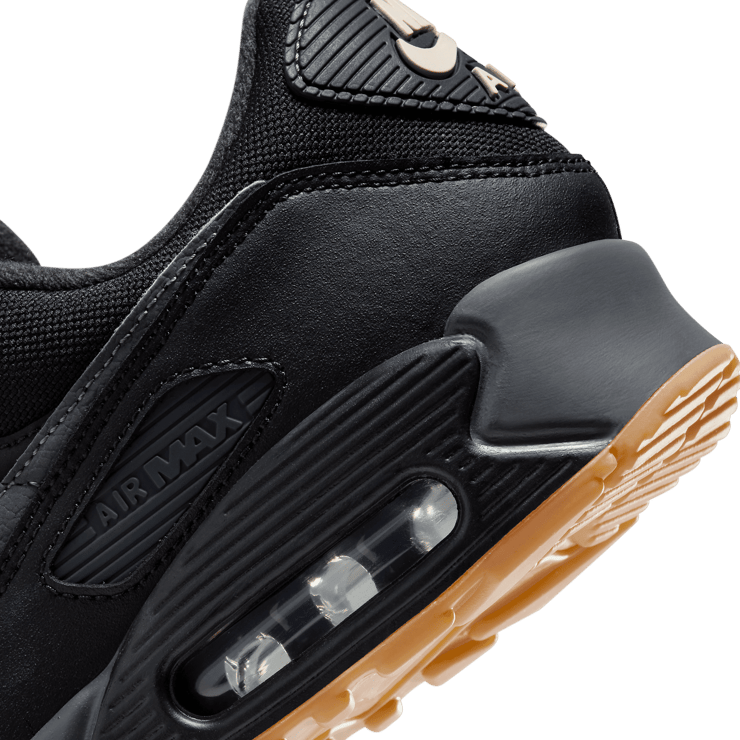 Nike Air Max 90 Black Smoke Grey Gum Angle 5