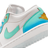 Air Jordan 1 Low SE Emerald Rise Football Grey (W) Angle 5