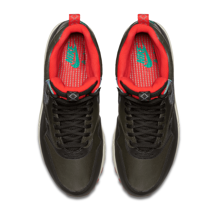 Nike Air Max 1 Mid Sneakerboot Reflect Sequoia/Black-Bright Crimson-Mint (W) Angle 1