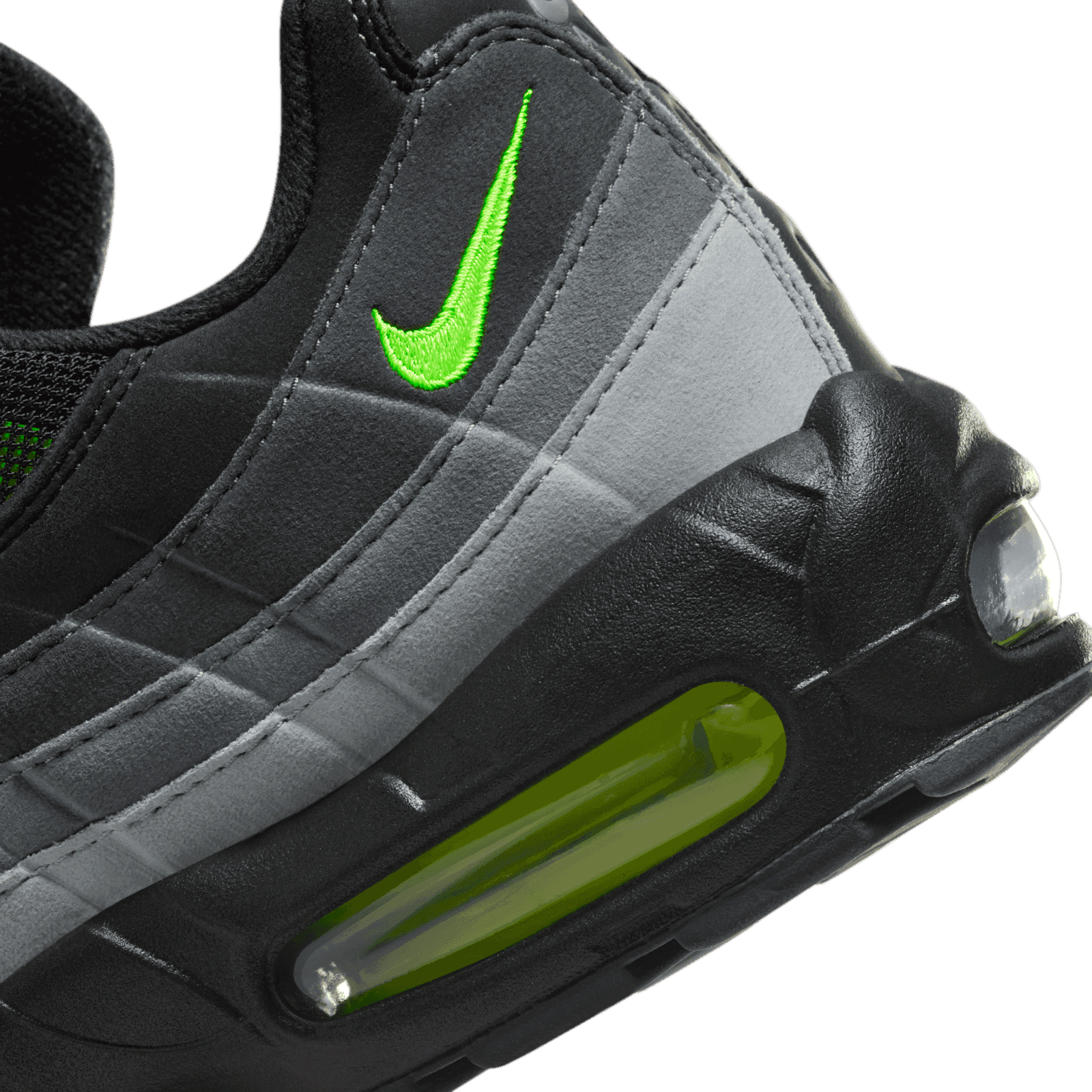 nike air max 90 trainers with faux fur in black and fluro