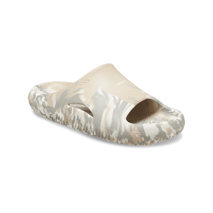 Crocs Mellow Slide Satisfy Running Marble Angle 3