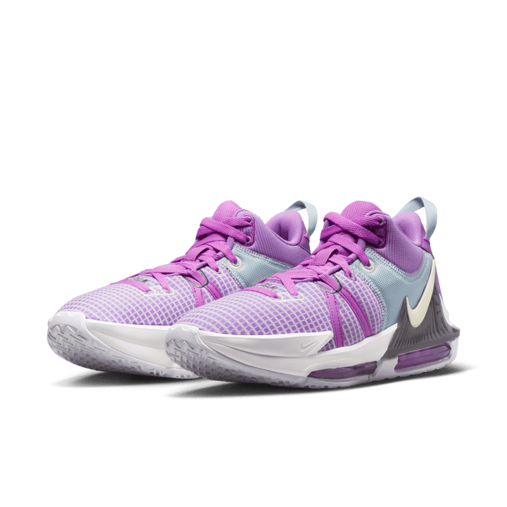 Nike LeBron Witness 7 Fuchsia Dream Sail White Citron Tint Angle 2