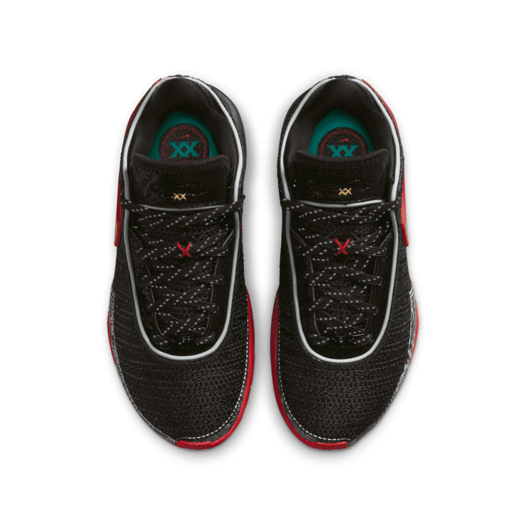 Nike LeBron 20 Black University Red (GS) Angle 1