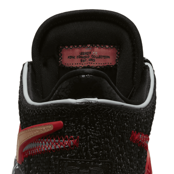 Nike LeBron 20 Black University Red (GS) Angle 10