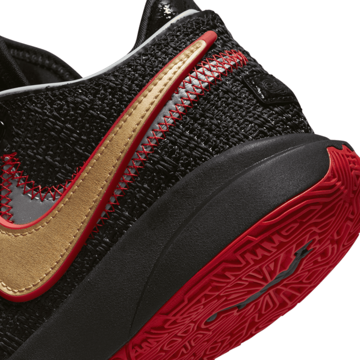 Nike LeBron 20 Black University Red (GS) Angle 5
