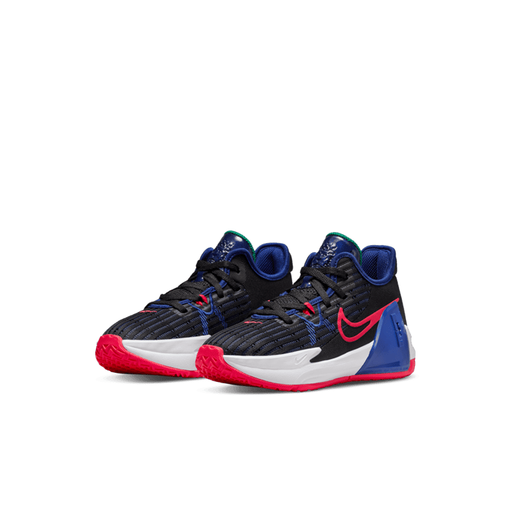 Nike LeBron Witness 6 Black Royal Siren Red (PS) Angle 2