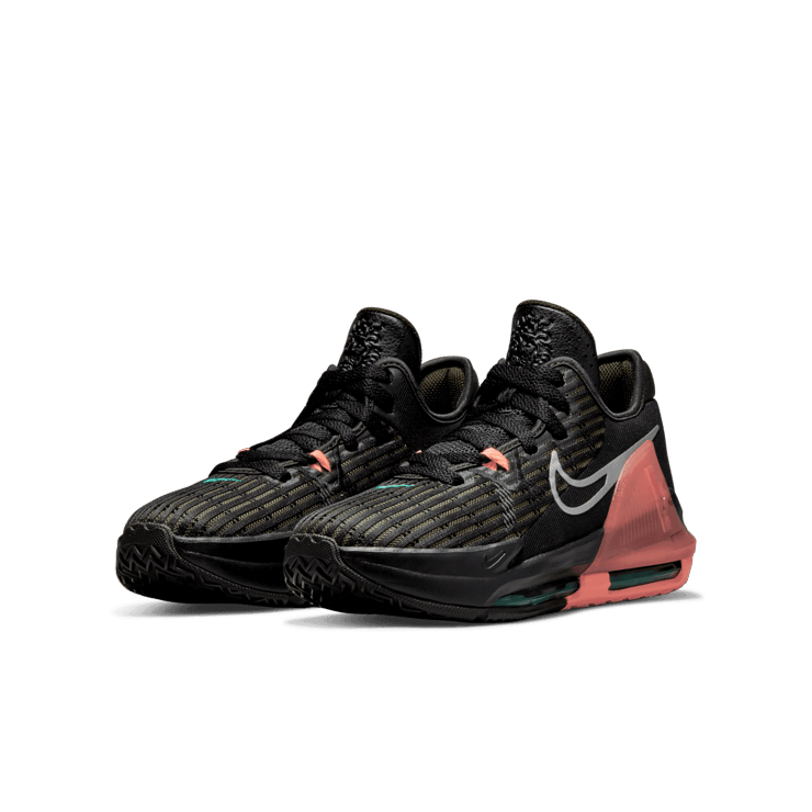 Nike LeBron Witness 6 Black Crimson Pulse (GS) Angle 2