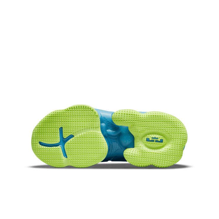 Nike LeBron 19 Dutch Blue Lime Glow (GS) Angle 0