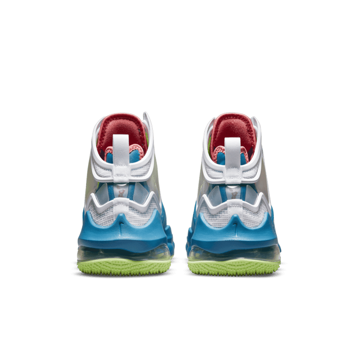 Nike LeBron 19 Dutch Blue Lime Glow (GS) Angle 3