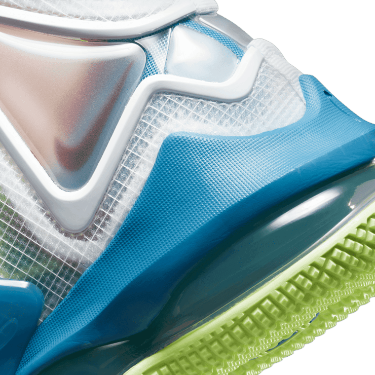 Nike LeBron 19 Dutch Blue Lime Glow (GS) Angle 5