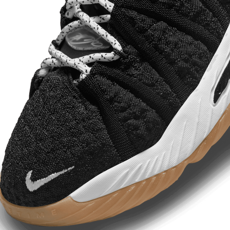 Nike LeBron 18 Black White Gum (GS) Angle 4