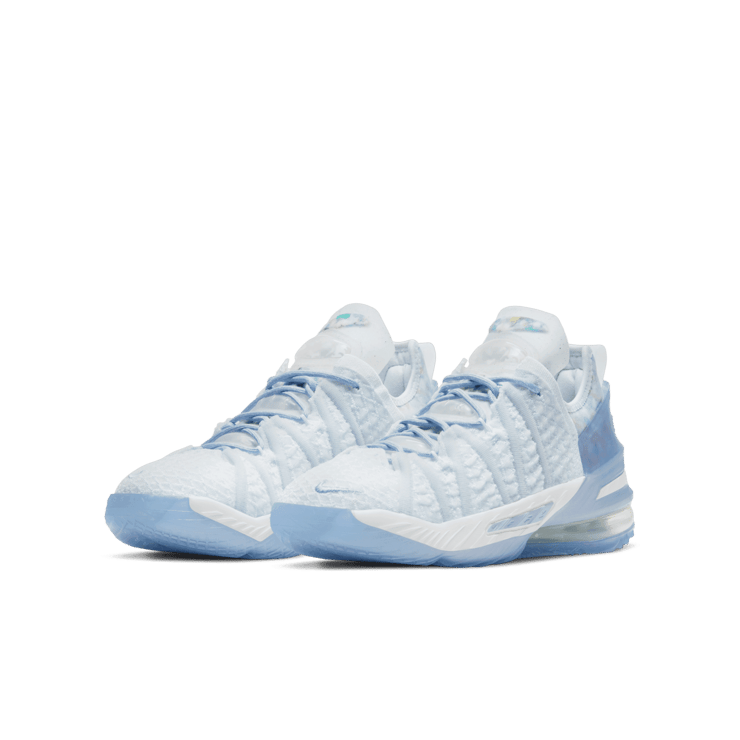 Nike LeBron 18 NRG Blue Tint (GS) Angle 2