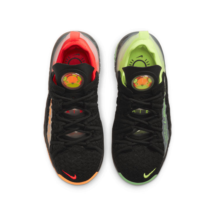 Nike LeBron 18 Black Crimson Volt (GS) Angle 1