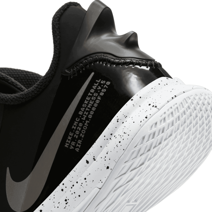 Nike LeBron Witness 5 Black Metallic Silver (GS) Angle 5