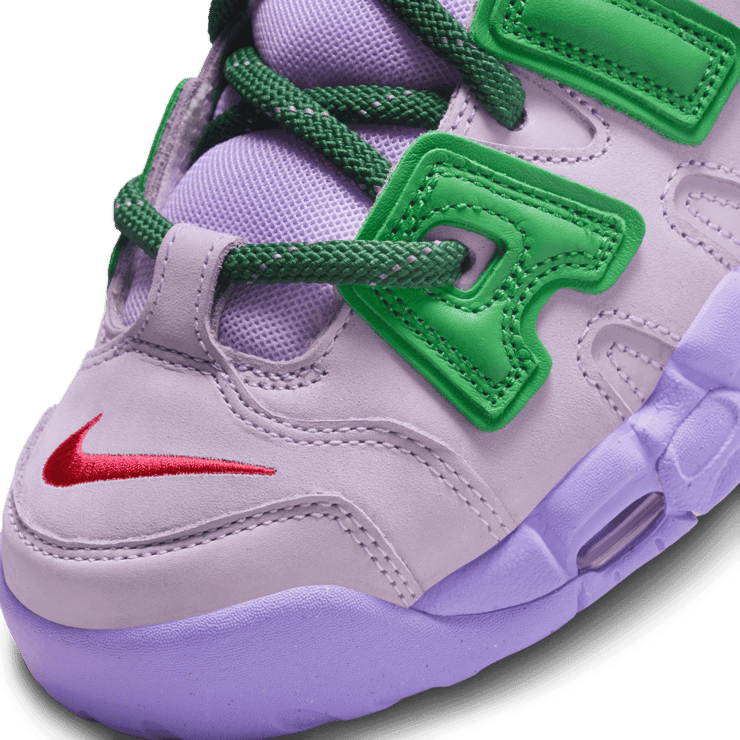 Nike Air More Uptempo Low AMBUSH Lilac Apple Green Angle 4