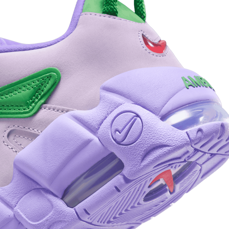 Nike Air More Uptempo Low AMBUSH Lilac Apple Green Angle 5