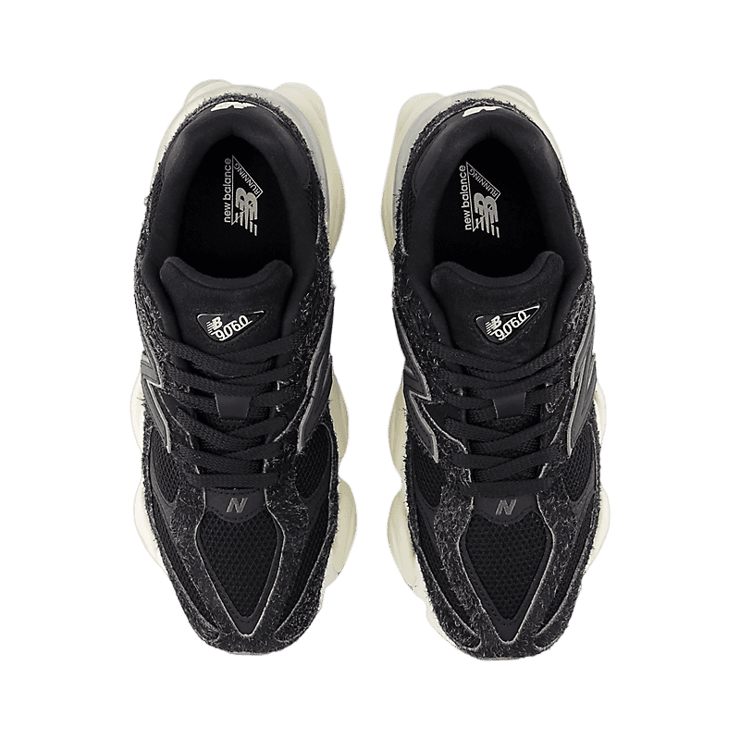 New Balance 9060 Black Suede Angle 1