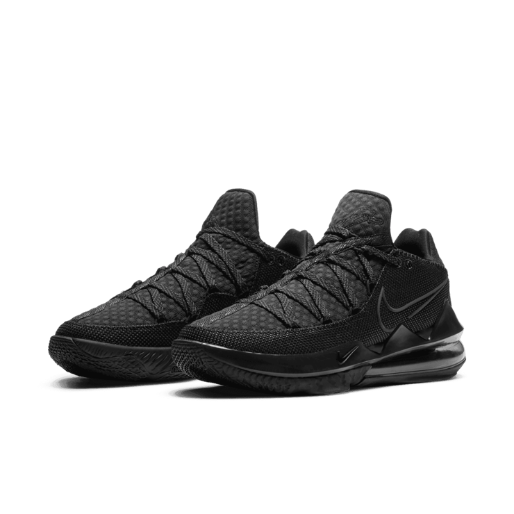 Nike LeBron 17 Low Triple Black Angle 2