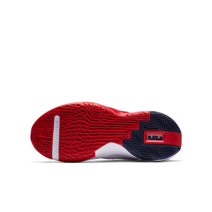 Nike LeBron Solder 14 White University Red (GS) Angle 0