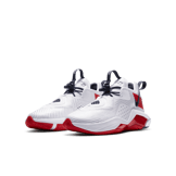 Nike LeBron Solder 14 White University Red (GS) Angle 2