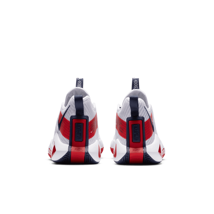 Nike LeBron Solder 14 White University Red (GS) Angle 3