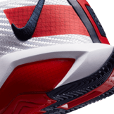 Nike LeBron Solder 14 White University Red (GS) Angle 5