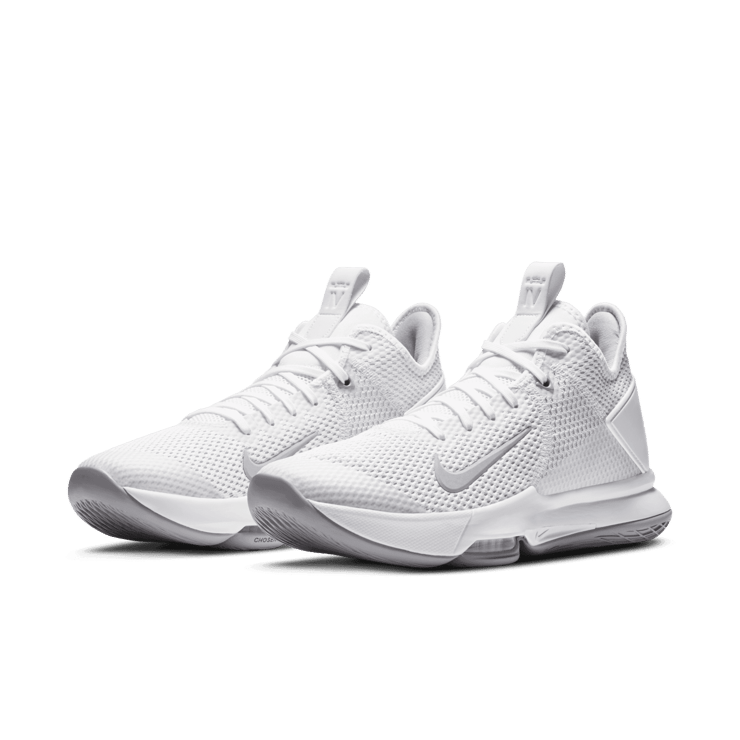 Nike LeBron Witness 4 White Wolf Grey Angle 2