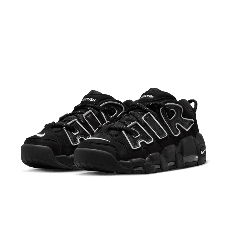 Nike Air More Uptempo Low AMBUSH Black White Angle 2