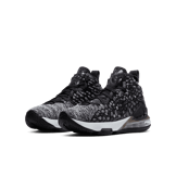 Nike LeBron 17 Black White (GS) Angle 2