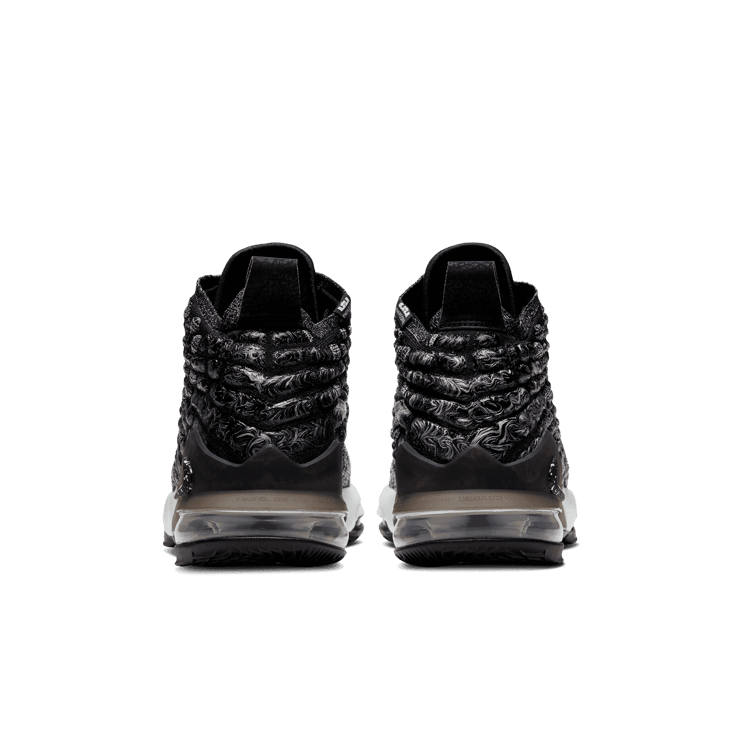 Nike LeBron 17 Black White (GS) Angle 3