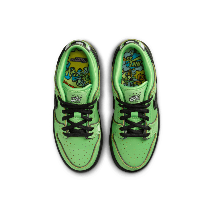 Nike SB Dunk Low Powerpuff Girls Buttercup (PS) Angle 1
