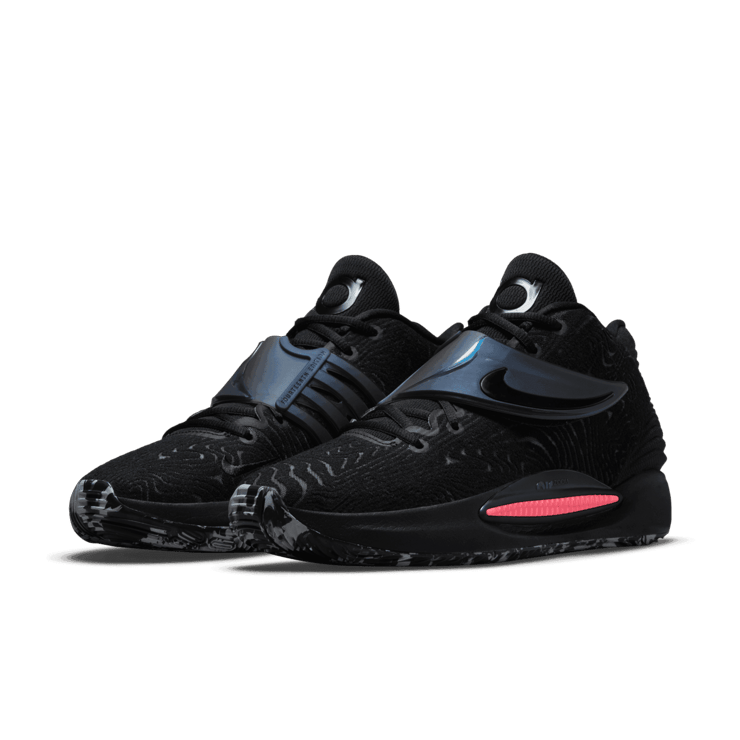 Nike KD 14 Seasonal Black Laser Crimson Angle 2