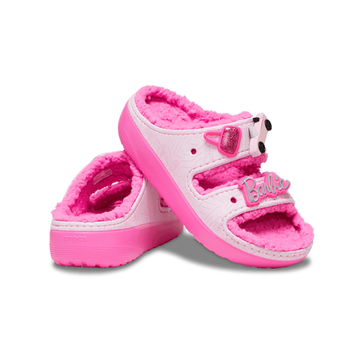 Crocs Classic Cozzzy Sandal Barbie Electric Pink Angle 0