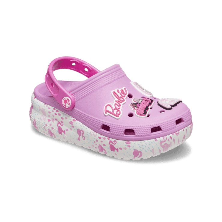 Crocs Cutie Crush Clog Barbie Taffy Pink (GS) Angle 3
