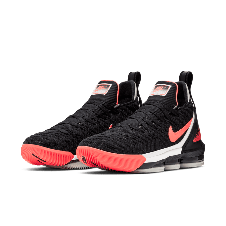 Nike LeBron 16 Black Hot Lava Angle 2