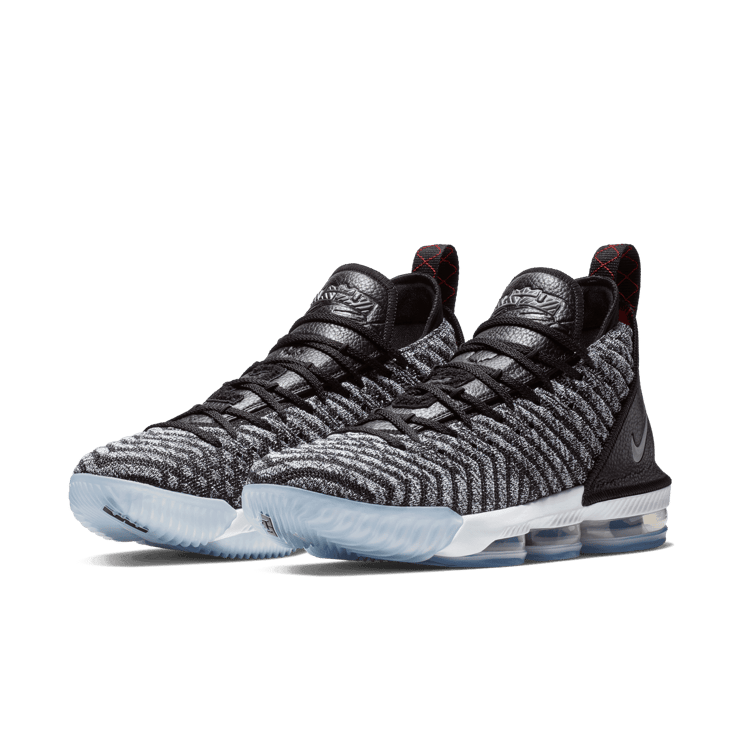 Nike LeBron 16 Black Metallic Silver Angle 2