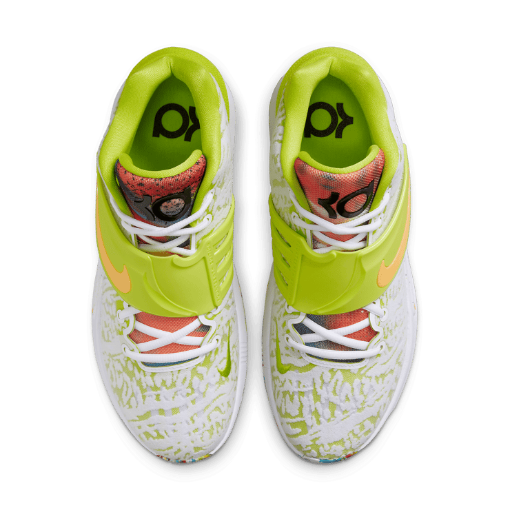 Nike KD 14 White Lime Green Angle 1