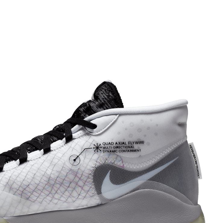 Nike KD 12 TB White Black Angle 6