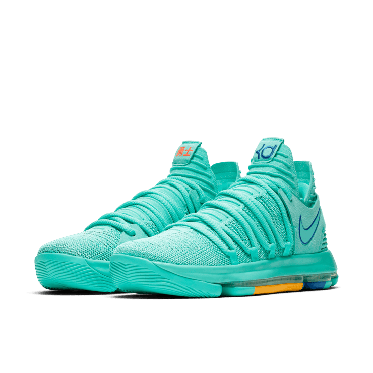 Nike KD 10 Hyper Turquoise Angle 2