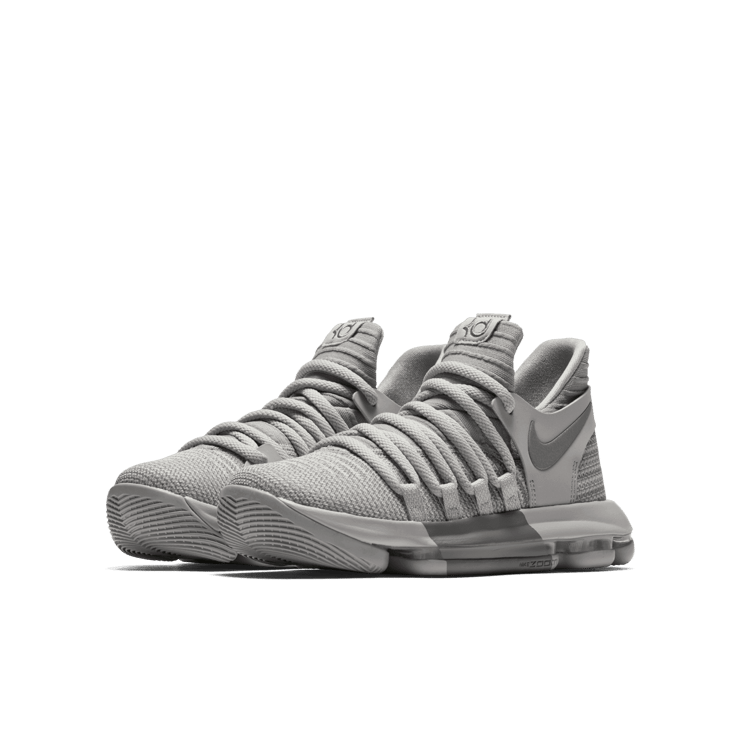 Nike KD 10 Wolf Grey (GS) Angle 2