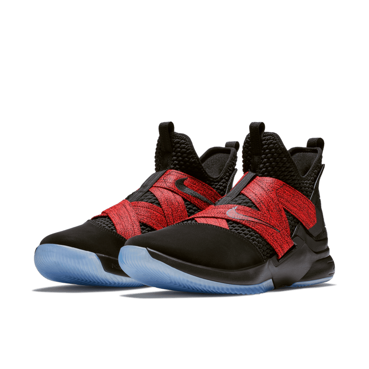 Nike LeBron Zoom Soldier 12 Black Red Angle 2