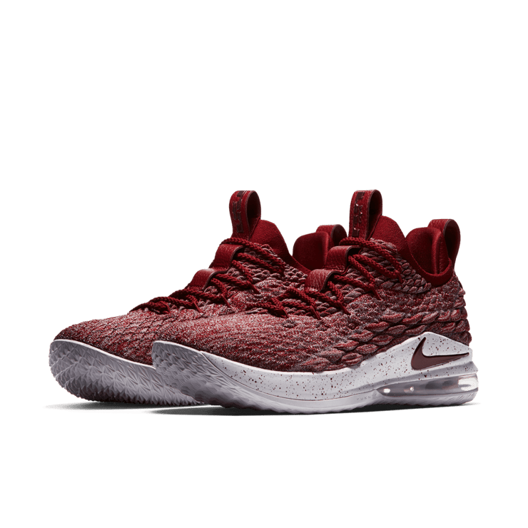Lebron 15 low red and white sales